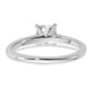 14k White Gold 3/4 Ct. Certified Lab Grown Diamond VS/SI+ G+ Cushion Solitare Engagement Ring