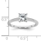 14k White Gold 3/4 Ct. Lab Grown Diamond VS/SI+ G+ Cushion Solitare Engagement Ring