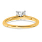 14k Two-tone 3/4 Ct. Lab Grown Diamond VS/SI+ G+ Cushion Solitare Engagement Ring