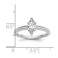 14k White Gold 3/4 Ct. Certified Lab Grown Diamond VS/SI+ G+ Marquise Solitare Engagement Ring