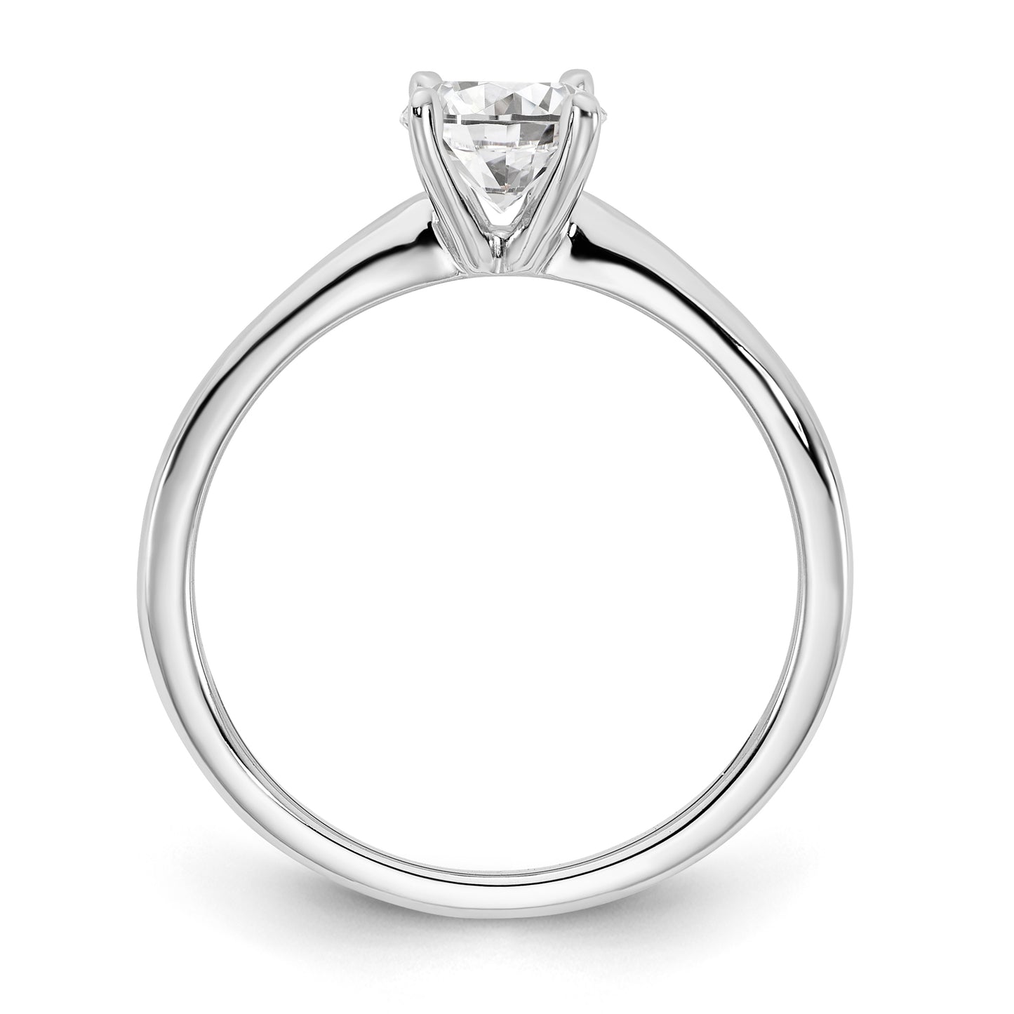 14k White Gold 3/4 Ct. Certified Lab Grown Diamond VS/SI+ G+ Oval Solitare Engagement Ring