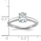 14k White Gold 3/4 Ct. Certified Lab Grown Diamond VS/SI+ G+ Oval Solitare Engagement Ring