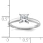 14k White Gold 3/4 Ct. Lab Grown Diamond VS/SI+ G+ Princess Solitare Engagement Ring