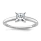 14k White Gold 3/4 Ct. Lab Grown Diamond VS/SI+ G+ Princess Solitare Engagement Ring