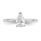 14k White Gold 3/4 Ct. Lab Grown Diamond VS/SI+ G+ Pear Solitare Engagement Ring