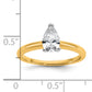 14k Two-tone 3/4 Ct. Certified Lab Grown Diamond VS/SI+ G+ Pear Solitare Engagement Ring