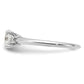 14k White Gold 3/4 Ct. Lab Grown Diamond VS+ F+ Round Solitaire Engagement Ring