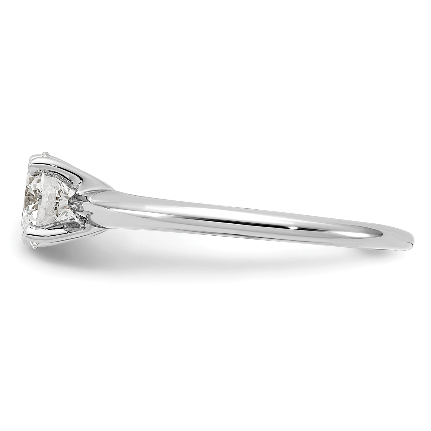 14k White Gold 3/4 Ct. Lab Grown Diamond VS+ F+ Round Solitaire Engagement Ring