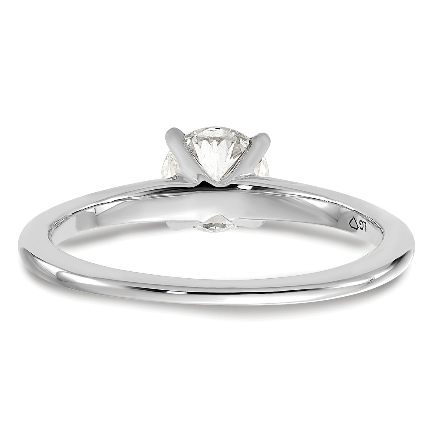 14k White Gold 3/4 Ct. Certified Lab Grown Diamond VS/SI+ G+ Round Solitaire Engagement Ring