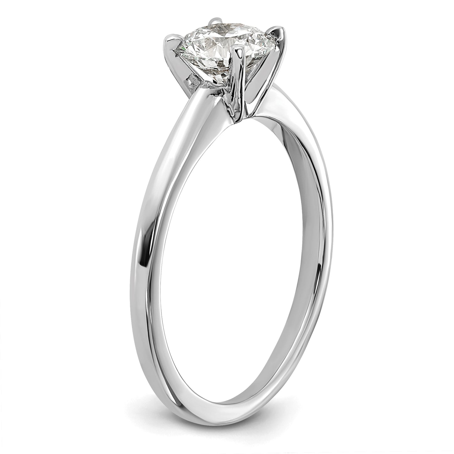 14k White Gold 3/4 Ct. Lab Grown Diamond VS+ F+ Round Solitaire Engagement Ring