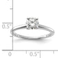 14k White Gold 3/4 Ct. Lab Grown Diamond VS+ F+ Round Solitaire Engagement Ring