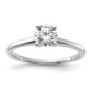 14k White Gold 3/4 Ct. Lab Grown Diamond VS+ F+ Round Solitaire Engagement Ring