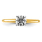 14k Two-tone 3/4 Ct. Lab Grown Diamond VS+ F+ Round Solitaire Engagement Ring