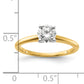 14k Two-tone 3/4 Ct. Lab Grown Diamond VS+ F+ Round Solitaire Engagement Ring