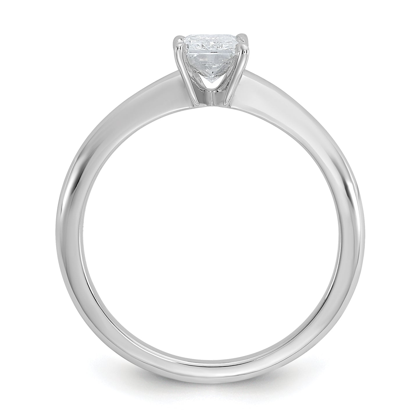 14k White Gold 3/4 Ct. Certified Lab Grown Diamond VS/SI+ G+ Radiant Solitare Engagement Ring