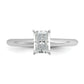 14k White Gold 3/4 Ct. Lab Grown Diamond VS/SI+ G+ Radiant Solitare Engagement Ring