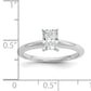 14k White Gold 3/4 Ct. Certified Lab Grown Diamond VS/SI+ G+ Radiant Solitare Engagement Ring