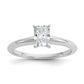 14k White Gold 3/4 Ct. Certified Lab Grown Diamond VS/SI+ G+ Radiant Solitare Engagement Ring