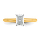 14k Two-tone 3/4 Ct. Certified Lab Grown Diamond VS/SI+ G+ Radiant Solitare Engagement Ring