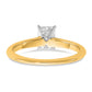 14k Two-tone 3/4 Ct. Certified Lab Grown Diamond VS/SI+ G+ Radiant Solitare Engagement Ring