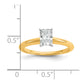 14k Two-tone 3/4 Ct. Lab Grown Diamond VS/SI+ G+ Radiant Solitare Engagement Ring