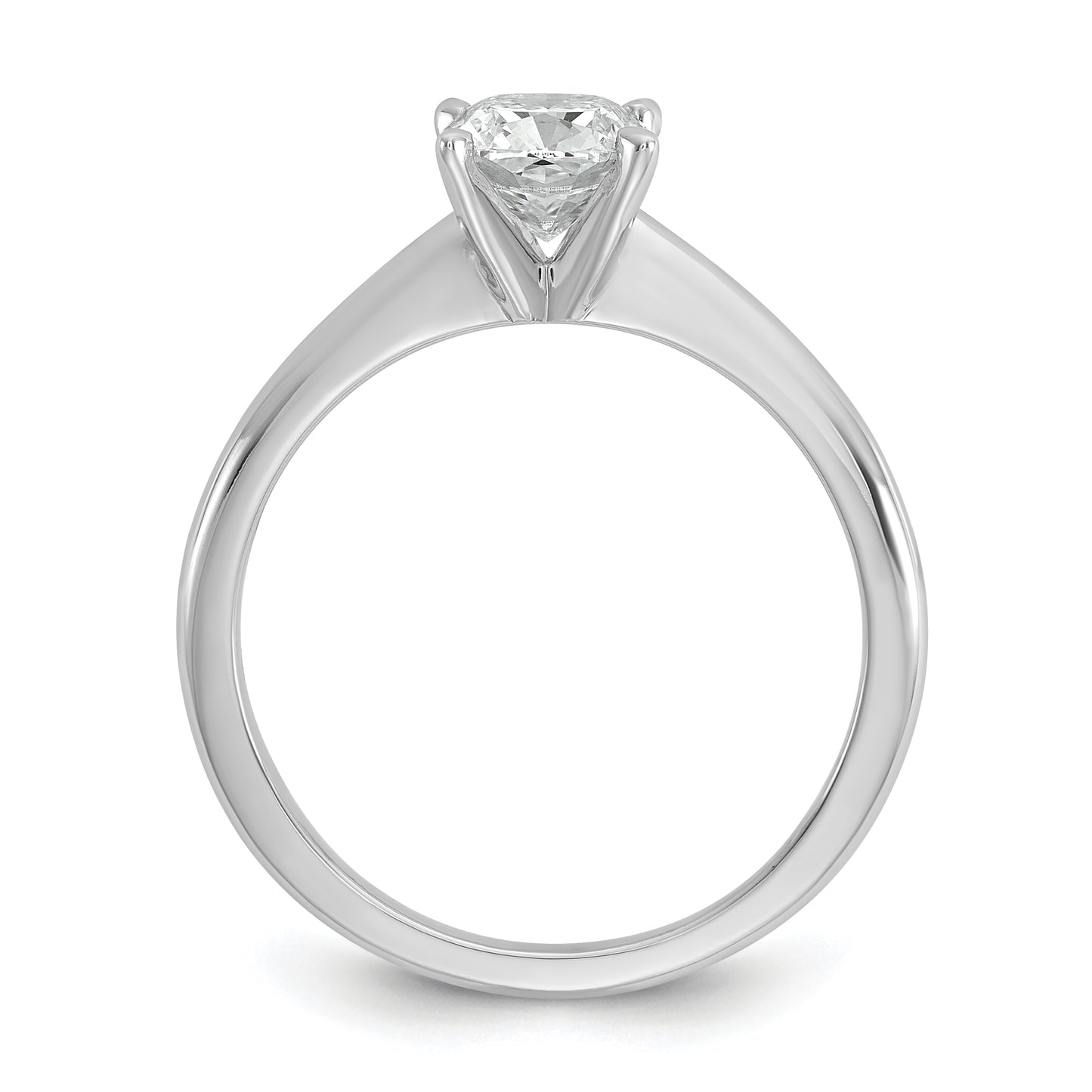 14k White Gold 1 Ct. Lab Grown Diamond VS/SI+ G+ Cushion Solitare Engagement Ring