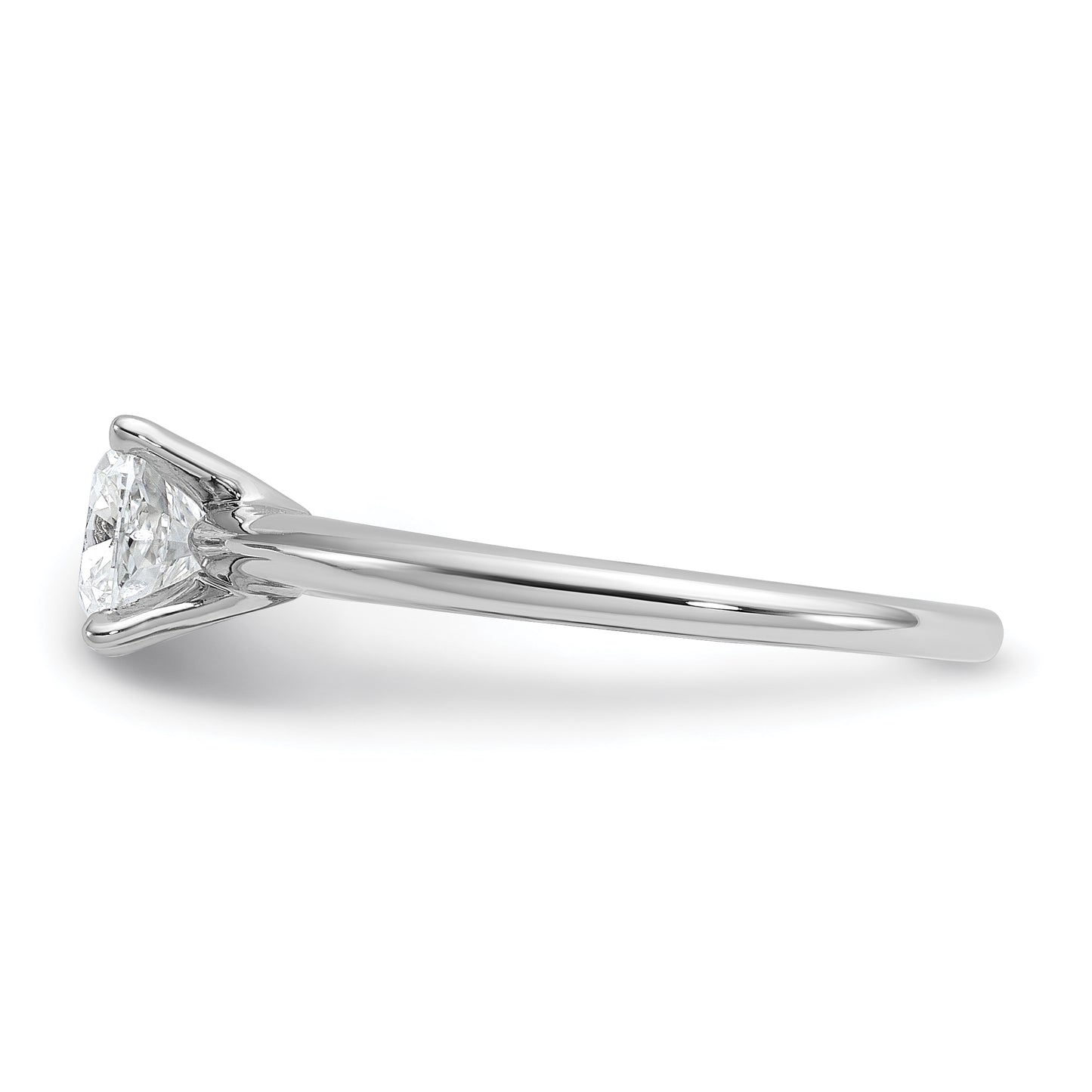 14k White Gold 1 Ct. Certified Lab Grown Diamond VS/SI+ G+ Cushion Solitare Engagement Ring