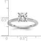 14k White Gold 1 Ct. Lab Grown Diamond VS/SI+ G+ Cushion Solitare Engagement Ring