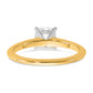 14k Two-tone 1 Ct. Certified Lab Grown Diamond VS/SI+ G+ Cushion Solitare Engagement Ring