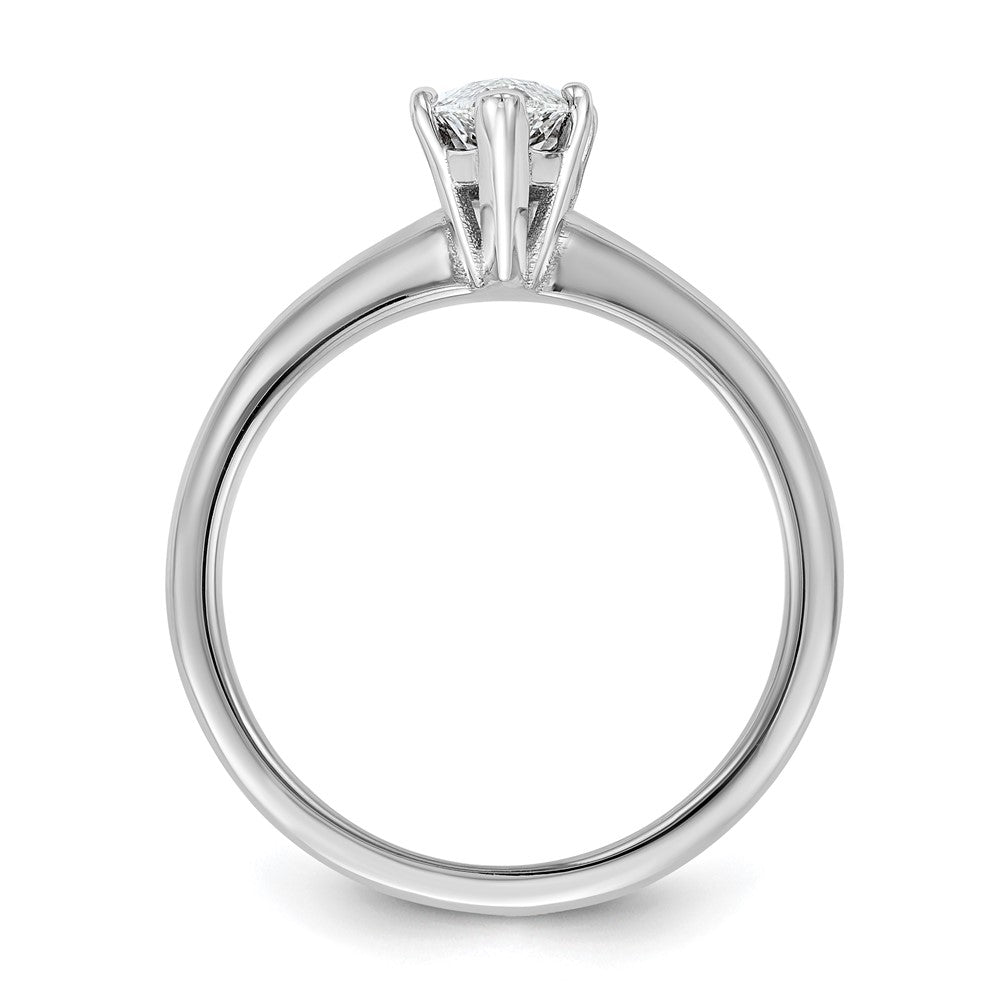 14k White Gold 1 Ct. Certified Lab Grown Diamond VS/SI+ G+ Marquise Solitare Engagement Ring