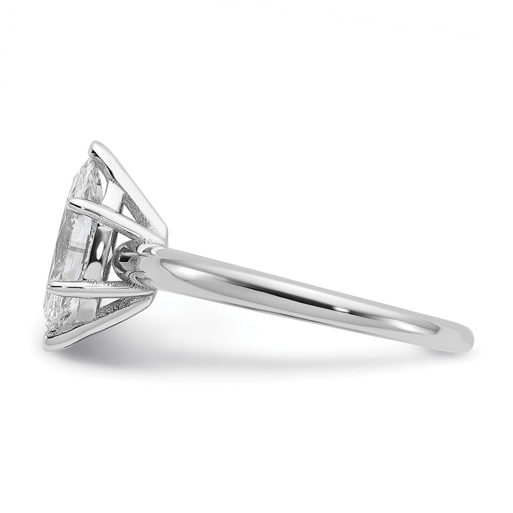 14k White Gold 1 Ct. Certified Lab Grown Diamond VS/SI+ G+ Marquise Solitare Engagement Ring