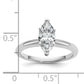 14k White Gold 1 Ct. Lab Grown Diamond VS/SI+ G+ Marquise Solitare Engagement Ring