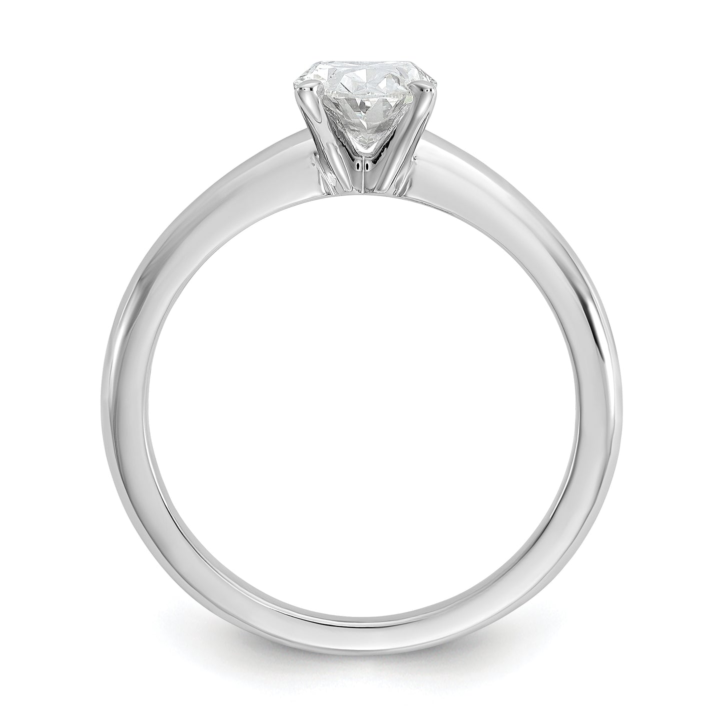 14k White Gold 1 Ct. Certified Lab Grown Diamond VS/SI+ G+ Oval Solitare Engagement Ring