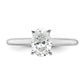 14k White Gold 1 Ct. Certified Lab Grown Diamond VS/SI+ G+ Oval Solitare Engagement Ring