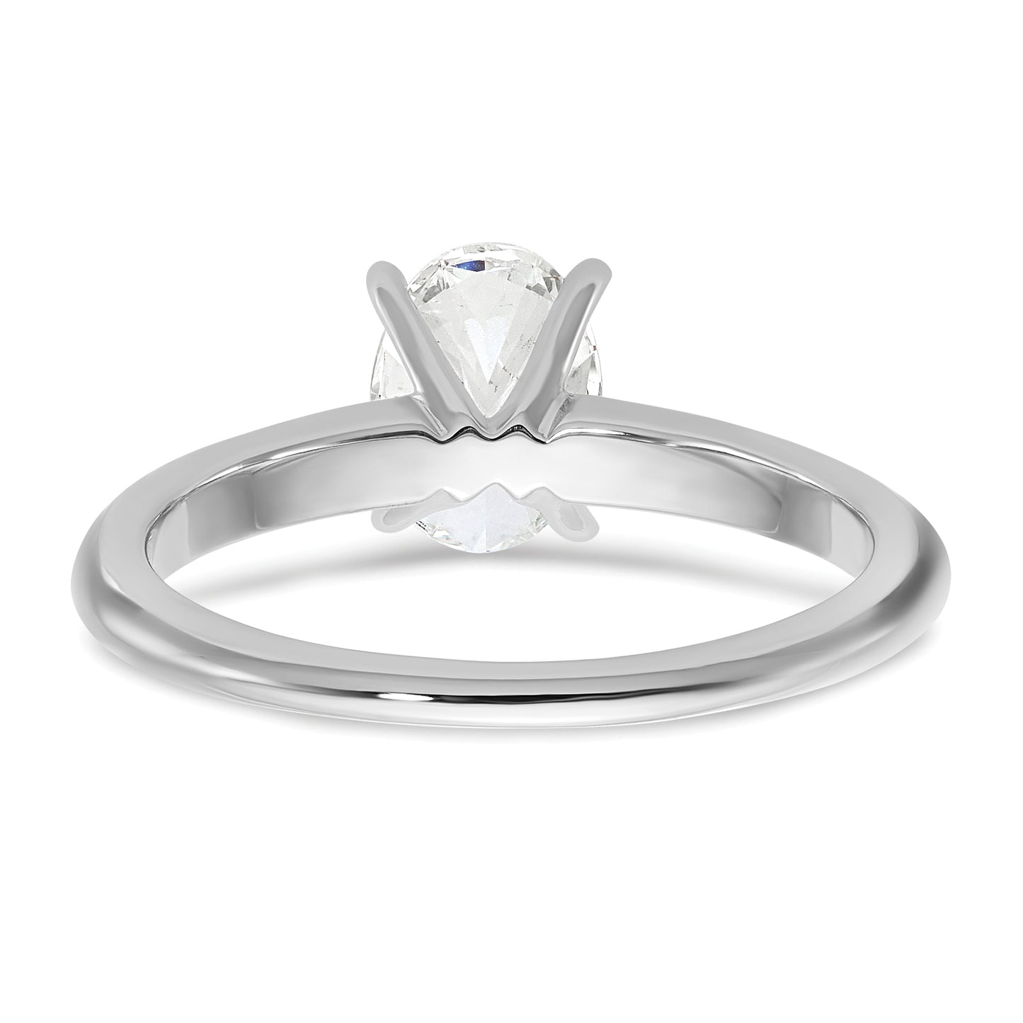 14k White Gold 1 Ct. Lab Grown Diamond VS/SI+ G+ Oval Solitare Engagement Ring