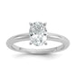 14k White Gold 1 Ct. Lab Grown Diamond VS/SI+ G+ Oval Solitare Engagement Ring