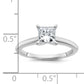 14k White Gold 1 Ct. Certified Lab Grown Diamond VS/SI+ G+ Princess Solitare Engagement Ring