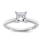 14k White Gold 1 Ct. Lab Grown Diamond VS/SI+ G+ Princess Solitare Engagement Ring