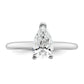 14k White Gold 1 Ct. Lab Grown Diamond VS/SI+ G+ Pear Solitare Engagement Ring