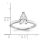 14k White Gold 1 Ct. Lab Grown Diamond VS/SI+ G+ Pear Solitare Engagement Ring