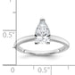 14k White Gold 1 Ct. Certified Lab Grown Diamond VS/SI+ G+ Pear Solitare Engagement Ring