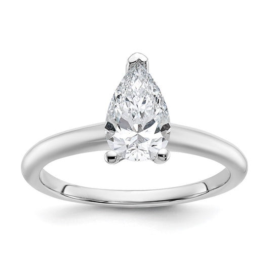 14k White Gold 1 Ct. Lab Grown Diamond VS/SI+ G+ Pear Solitare Engagement Ring