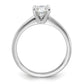 14k White Gold 1 Ct. Certified Lab Grown Diamond VS/SI+ G+ Round Solitaire Engagement Ring