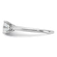 14k White Gold 1 Ct. Certified Lab Grown Diamond VS/SI+ G+ Round Solitaire Engagement Ring