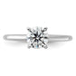 14k White Gold 1 Ct. Certified Lab Grown Diamond VS/SI+ G+ Round Solitaire Engagement Ring