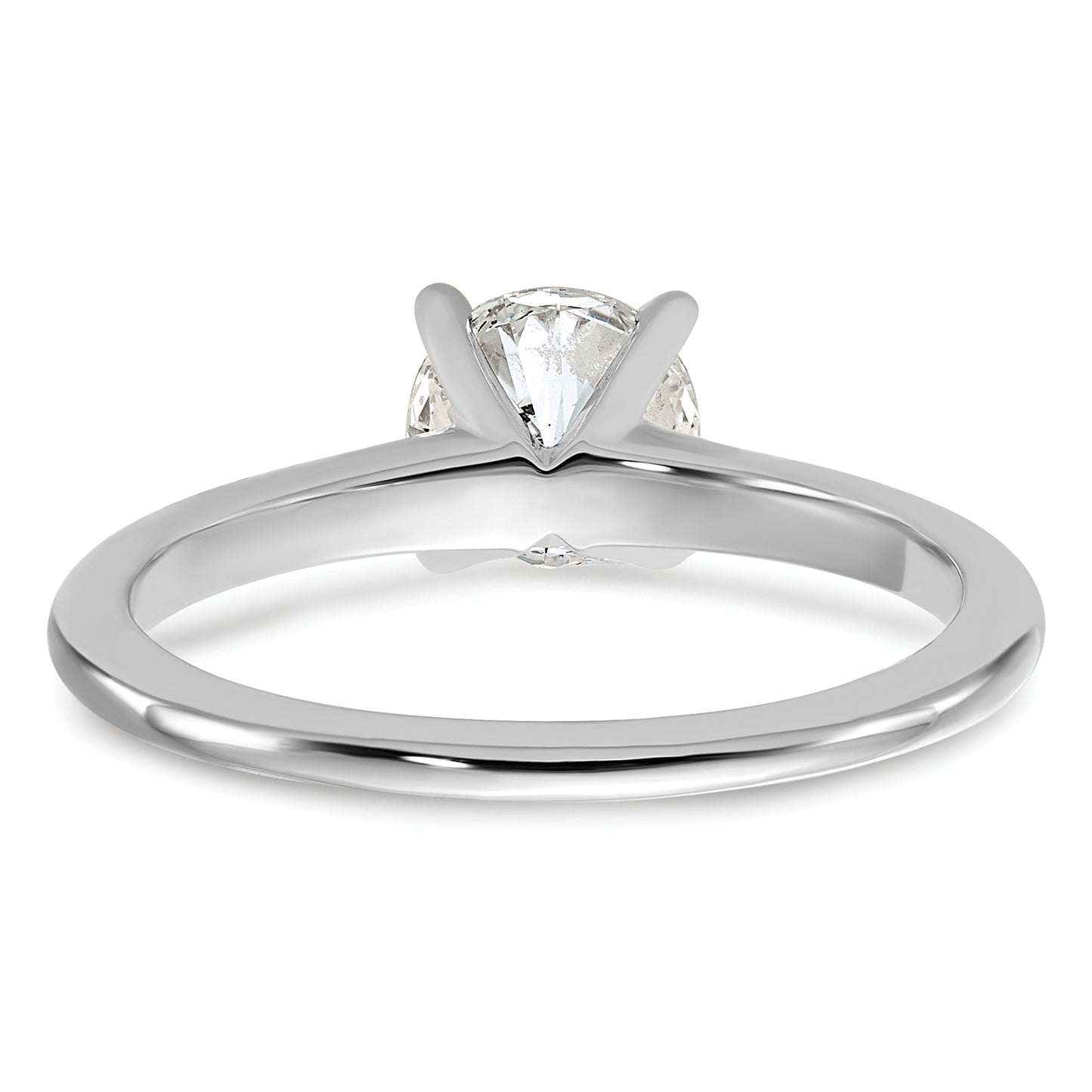 14k White Gold 1 Ct. Certified Lab Grown Diamond VS/SI+ G+ Round Solitaire Engagement Ring