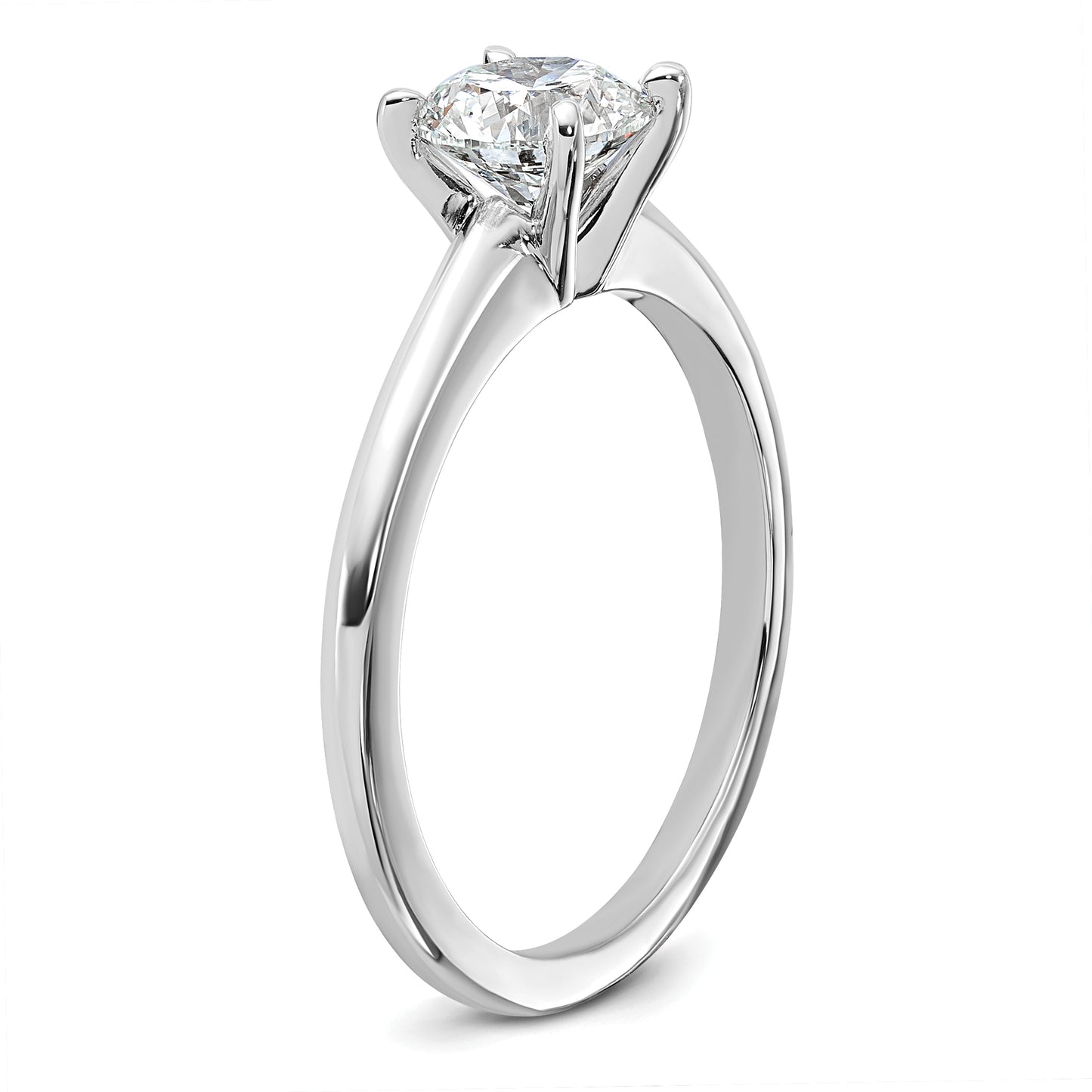 14k White Gold 1 Ct. Certified Lab Grown Diamond VS/SI+ G+ Round Solitaire Engagement Ring