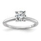 14k White Gold 1 Ct. Certified Lab Grown Diamond VS/SI+ G+ Round Solitaire Engagement Ring