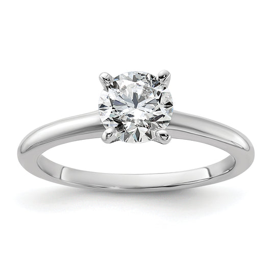 14k White Gold 1 Ct. Certified Lab Grown Diamond VS/SI+ G+ Round Solitaire Engagement Ring