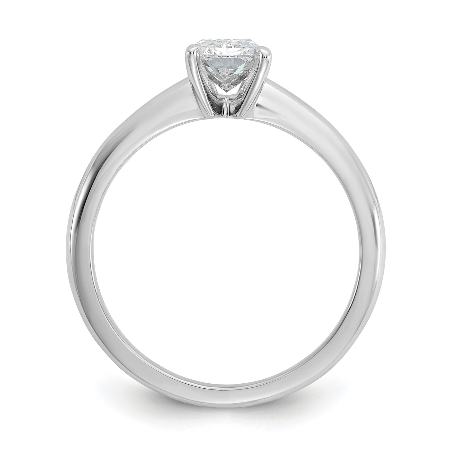 14k White Gold 1 Ct. Lab Grown Diamond VS/SI+ G+ Radiant Solitare Engagement Ring